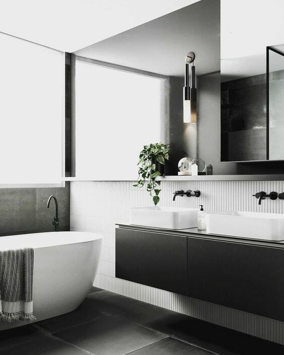Black And White Bathroom Ideas / Black And White Bathroom Pictures Hgtv Photos / They make one of the most versatile colour combinations which can go for any style perfectly.